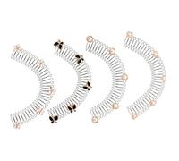 Luxshiny 4Pcs Invisible Hair Fixer for Women Seamless Hair Styling Pins with Black White Pearl Gold Edge Floral Designs