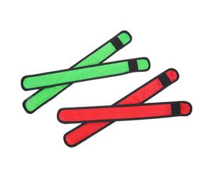 Luxshiny 4pcs LED Horse Ankle Wraps Red and Green, Equine Leg Straps Reflective Bands for Night Riding Safety, Portable Compression Support for Equestrian Training and Horse Riding