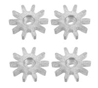 Luxshiny 4pcs Metal Gear Wheels for Candy Dispenser and Mini Vending Machines, Silver Replacement Parts with Wear-resistant and Seamless Operation Features, Size 4.30x4.30x1.20cm,