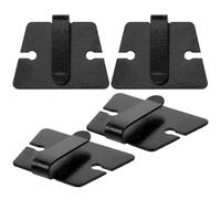 Luxshiny 4pcs Metal Mic Holder Microphone Clips for Stands Hand Microphone Holding Clip Strong Load-bearing Capacity Universally Compatible Black for Home and Car