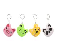 Luxshiny 4pcs Mini Retractable Measuring Tape Keyring Set for Featuring Accurate Measurements and Sturdy Abs Material, Portable Cartoon Animal Design for On-the-go Use