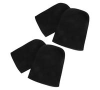 Luxshiny 4Pcs Non-Slip Wheelchair Footrest Covers for Seniors, Soft Protective Footplate Cushions Black, Anti-Scratch Leg Pads Accessory for Wheelchair Pedals