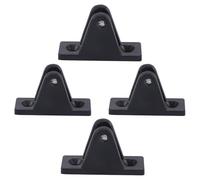 Luxshiny 4pcs Nylon Deck Hinges with Screws for Boat Deck Hardware, Easy Installation and Smooth Welded Seams, Black Flat Mount Sunshade Accessories for Boating and Sailing