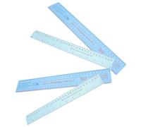 Luxshiny 4pcs Plastic Clay Sculpture Measuring Ruler with Flexible Shrinkage Scale, Multi-function Drawing Tool for Pottery Modeling and Ceramics in Professional Workshops