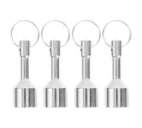 Luxshiny 4pcs Portable Jewelry Testing Keychain with Calibration Weight, Iron Magnet for Testing Multiple Metal Items Like Gold and Silver Pendants, for Trade Situations and Everyday Wear
