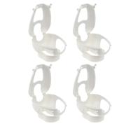 Luxshiny 4pcs Portable White Plastic Pigeon Holder Gentle Fixation for Birds, for Procedures inside Lofts, Sturdy Bird Feeder Accessory for Racing Pigeons