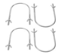 Luxshiny 4pcs Radiator Heater Wheel Hook Oil Radiator Pulley Hook Metal U-shaped Heater Base Stable Support Universal Compatibility for Electric Home Easy Transportation