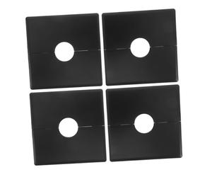 Luxshiny 4pcs Removable Wall Plate Cable Pass Through Adhesive Outlet Cover Plate for Electric Switches Black 22mm Cable Management Panel Protector for Home and Office