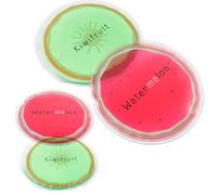 Luxshiny 4pcs Reusable Gel Ice Packs Cold Compress Fruit Design Mini Ice Packs for Relief Cooling Bags with Kiwi Watermelon Pattern