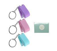 Luxshiny 4pcs Stapler Keychain Small Stapler Pendant Plastic Metal Portable High Durability Streamlined Design for School and Office Use