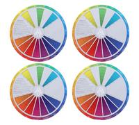 Luxshiny 4pcs Watercolor Wheel Color Learning Craft Class Teaching Tool Paper Accurate Representation of Colors Exceptional Durability for Nail Artists Designers Art Education