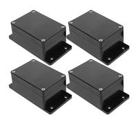 Luxshiny 4pcs Waterproof Electrical Box Outdoor Plastic Electrical Box with Cover and Mounting Ears Black for Factory Environments and Rooftop Setups