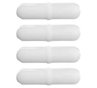 Luxshiny 4pcs White Magnetic Stir Bars for Self-stirring Electric Cups, Capsule-shaped Laboratory Stirring Rods for Coffee Mixing and Experimental Use