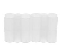 Luxshiny 4pcs White Plastic Dustpan-Broom Locking Buckle Clips with Dual-Tube Connection, Easy to Use Pole Clip Holders for Versatile Compatibility with Dustpan and Broom, Cleaning