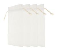 Luxshiny 4pcs Wine Bottle Bag Wrapping Bag Linen Drawstring Design Reusable Heat Transfer Patterns White Party Christmas Party Candy Chocolate