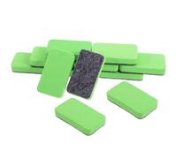 Luxshiny 50 Pcs Green Felt Whiteboard Erasers Mini Chalk Board Cleaner Leaves No Residue Thorough Cleaning Dry Erase Board Accessories for Classroom and Home Use