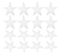 Luxshiny 50 Sets Star Lantern Lamp Shade Plastic Five-Pointed Star LED String Light Decoration for 5mm Bulbs Easy Installation and Removal for Rooms and Large Balconies