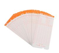 Luxshiny 50 Sheets Beige Paper Monthly Clocking Cards for Attendance Recording and Employee Tracking, Practical Time Cards Suitable for Office and Factory Use