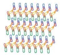 Luxshiny 500Pcs Colorful Plastic Chain Links for Bird Durable Chewing Accessories for Parrots Parakeets and Love Birds for Creating Swings and Bridges