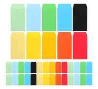 Luxshiny 50pcs Colored Empty Envelopes Small Blank Envelopes Paper Material Prevent Words Being Seen Store Cash Suitable for Congratulations and Thank You Cards Random Color
