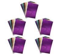 Luxshiny 50pcs Glitter Paper Cardstock A4 Sparkly Paper Vibrancy Resist Fading Unique Design Luxurious Touch for Scrapbooking and Garlands Random Color