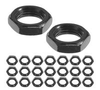 Luxshiny 50pcs M10x1.0 Fine Thread Iron Hex Lock Nuts for Lamp Parts Repair, Lighting Fixture Ring Nut Accessories, Fasteners for Light Fixtures and DIY Lamp Hardware