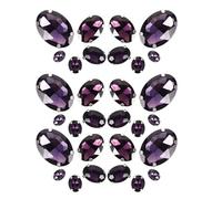 Luxshiny 50pcs Sew on Rhinestones DIY Clothes Accessories Glass Alloy Three-Dimensional Claw Drill Decorations Not Easy to Fade Color-Changing for Parties and DIY Shoes Bags