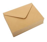 Luxshiny 50pcs Vintage Invitation Envelopes 4.5 X 3.2 Inch Delicate Paper Multi-use Strong Letter Envelopes for Business Event Invitation