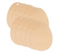 Luxshiny 50pcs Wood Slices Wood Egg Pendants Natural Blank Chip Egg Shape Beautiful Fashionable Decoration Great for DIY Use Valentine's Day Wedding Craft Material