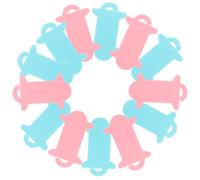 Luxshiny 50pcs Yarn Bobbins Plastic Thread Holders with Slotting for Easy Threading Assorted Color Knitting Yarn Bobbins for DIY Crafts