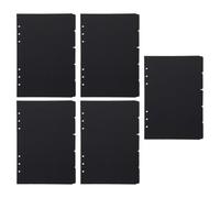 Luxshiny 5pcs A5 Binder Dividers Paper Tabs Black Practical Tabs Design Easy to Manage Daily Use for Students