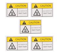 Luxshiny 5pcs Caution Hot Surface Warning Labels 60x40mm Self-adhesive Safety Stickers for Mechanical Equipment High Temperature Warning Signs Do Not Touch Industrial Use