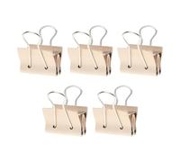 Luxshiny 5pcs DIY Leather Paper Clips Leather Fixing Clips Metal Sturdy Simple Elegant Style Prevent Scratches for Craft Projects