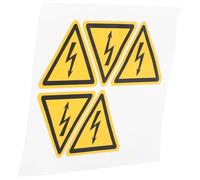 Luxshiny 5pcs Electric Shock Warning Labels 40mm Triangle Adhesive Signs for Electrical Panel Safety Caution Stickers Industrial Hazard Alerts