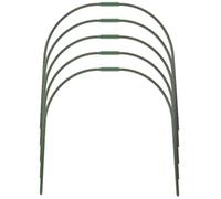 Luxshiny 5pcs Garden Hoop Supports in Green Plastic for Chicken Tunnel and Raised Beds, Featuring Instant Assembly and Versatile Application for Backyard Gardens and Poultry Coop Protection