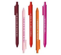 Luxshiny 5pcs Gel Ink Pens for Women with Smooth Tip and Ink Smudge Prevention, Plastic Material, Assorted Colours, for Workspace and Daily Writing