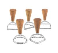 Luxshiny 5pcs Geometric Cookie Cutters DIY Cookie Mold Stainless Steel with Beech Wood Handles Safe Easy to Use Baking Tools for Cake Decorating and Biscuit Making