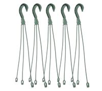 Luxshiny 5pcs Green 45cm Hanging Flowerpot Hooks for Wall-Mounted Basket Planters with 3 Hook Heads, Sturdy Garden Hanging Basket Holders for Outdoor Balcony and Patio Plant Containers
