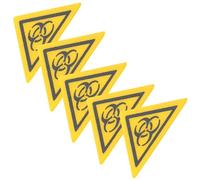 Luxshiny 5pcs Laboratory Biosafety Warning Stickers Biohazard Caution Decals Self-adhesive Safety Labels for Infection Risk Warning in Labs and Medical Environments