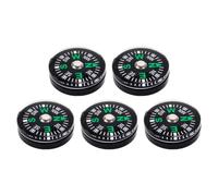 Luxshiny 5pcs Mini Button Compass for Hiking and Camping, Pocket Navigation Compass Scale, Easy to Operate, round Shape, Black Abs and Acrylic Material