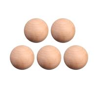 Luxshiny 5pcs Solid Wooden Round Balls for DIY Accessories Wood Craft Projects, Environmentally Friendly Material Can be Drawn or Written, for Craft Projects and Home Decorations