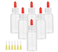 Luxshiny 6 Sets Needle Tip Glue Bottles Precision Needle Tip Squeeze Bottles Plastic Applicator with Scale Design Safe to Use for Sewing Machine Oils
