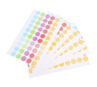 Luxshiny 6 Sheets Hole Punch Reinforcement Stickers Compatible with Most Loose-Leaf Papers Coated Adhesive Paper Stickers to Strengthen Punched Holes for Charts and Recipe