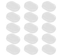 Luxshiny 60pcs Silicone Clip-on Earring Pads Oval Non-Slip Cushions Ear Clip Accessories for Daily Use Convenient and Portable Fits Easily into Makeup Bag