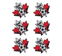 Luxshiny 6pcs 2026 Canada Football Lapel Pins Set - Metal Soccer Souvenir Badge Enamel Coating - Commemorative Soccer Ball Charms for Fans, Hat and Jacket Decoration