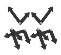 Luxshiny 6pcs Black Plastic Clock Pointer Hands for Classroom Teaching Clock Hands, Accurate Time Display and Group Teaching Projects, for Primary School Math Classes and Timing Practice