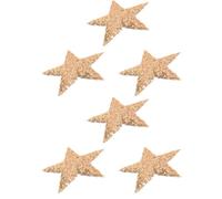 Luxshiny 6pcs Five-Pointed Star Sequin Iron-on Patch, Glitter Fabric Applique for Garments and Jackets, Gold-Colored Hot Melt Adhesive, DIY Festive Looks