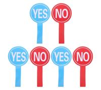Luxshiny 6pcs Handheld Voting Board Yes-no Paddles Foam Board Single-sided with Handle Lightweight for Students and Judges