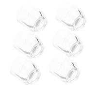 Luxshiny 6pcs Hexagon Cups with Thickened Base Stemless Whiskey Tumblers for Cocktail Juice Beer Drinking Stable and Elegant Six Sided Drinkware for Tastings and Social