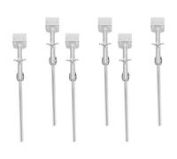 Luxshiny 6pcs Iron Cork Lined Clamp Laboratory Prong Clamp High-Temperature Resistance Easy Adjustment Silver Flask Test Tube Holder for Chemistry Lab